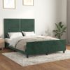 Cama Matrimonial | Cama Para Adultos | Estructura Cama Con Cabecero Terciopelo Verde Oscuro 140x190 Cm Cfw599535