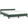 Cama Matrimonial | Cama Para Adultos | Estructura Cama Con Cabecero Terciopelo Verde Oscuro 140x190 Cm Cfw416628