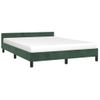 Cama Matrimonial | Cama Para Adultos | Estructura Cama Con Cabecero Terciopelo Verde Oscuro 140x200 Cm Cfw493304