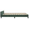 Cama Matrimonial | Cama Para Adultos | Estructura Cama Con Cabecero Terciopelo Verde Oscuro 140x200 Cm Cfw493304