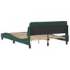 Cama Matrimonial | Cama Para Adultos | Estructura Cama Con Cabecero Terciopelo Verde Oscuro 140x200 Cm Cfw567657