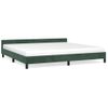 Cama Matrimonial | Cama Para Adultos | Estructura Cama Con Cabecero Terciopelo Verde Oscuro 200x200 Cm Cfw784838