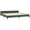 Cama Matrimonial | Cama Para Adultos | Estructura Cama Con Cabecero Terciopelo Verde Oscuro 200x200 Cm Cfw784838