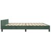 Cama Matrimonial | Cama Para Adultos | Estructura Cama Con Cabecero Terciopelo Verde Oscuro 200x200 Cm Cfw784838