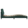 Cama Individual | Cama Para Adultos | Estructura Cama Con Cabecero Terciopelo Verde Oscuro 90x200 Cm Cfw57777