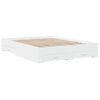 Cama Matrimonial | Cama Para Adultos | Estructura Cama Con Cajones Madera Ingeniería Blanca 150x200 Cm Cfw99158