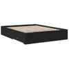 Cama Para Adultos | Estructura Cama Con Cajones Madera Ingeniería Negra 150x200 Cm Cfw58292