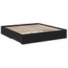 Cama Para Adultos | Estructura Cama Con Cajones Madera Ingeniería Negra 180x200 Cm Cfw78292