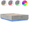 Cama Matrimonial | Cama Para Adultos | Estructura Cama Con Luces Led Madera Gris Hormigón 150x200 Cm Cfw660450