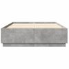 Cama Matrimonial | Cama Para Adultos | Estructura Cama Con Luces Led Madera Gris Hormigón 150x200 Cm Cfw660450