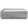 Cama Matrimonial | Cama Para Adultos | Estructura Cama Con Luces Led Madera Gris Sonoma 120x190 Cm Cfw643412