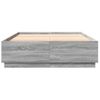 Cama Matrimonial | Cama Para Adultos | Estructura Cama Con Luces Led Madera Gris Sonoma 120x200 Cm Cfw179783