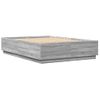 Cama Matrimonial | Cama Para Adultos | Estructura Cama Con Luces Led Madera Gris Sonoma 150x200 Cm Cfw218865