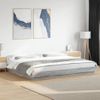 Cama Matrimonial | Cama Para Adultos | Estructura Cama Con Luces Led Madera Gris Sonoma 180x200 Cm Cfw43255