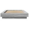 Cama Individual | Cama Para Adultos | Estructura Cama Con Luces Led Madera Gris Sonoma 90x190 Cm Cfw10830