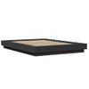 Cama Matrimonial | Cama Para Adultos | Estructura Cama Con Luces Led Madera Ingeniería Negro 120x190cm Cfw73256