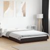 Cama Matrimonial | Cama Para Adultos | Estructura Cama Con Luces Led Madera Ingeniería Negro 120x190cm Cfw73256