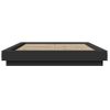 Cama Matrimonial | Cama Para Adultos | Estructura Cama Con Luces Led Madera Ingeniería Negro 120x190cm Cfw73256