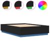 Cama Matrimonial | Cama Para Adultos | Estructura Cama Con Luces Led Madera Ingeniería Negro 120x200cm Cfw595747