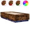 Cama Para Adulto | Cama Individual | Estructura Cama Con Luces Led Madera Roble Ahumado 100x200 Cm Cfw947072