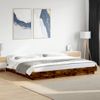 Cama Matrimonial | Cama Para Adultos | Estructura Cama Con Luces Led Madera Roble Ahumado 180x200 Cm Cfw32297