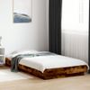 Cama Individual | Cama Para Adultos | Estructura Cama Con Luces Led Madera Roble Ahumado 90x190 Cm Cfw89872