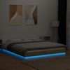 Cama Matrimonial | Cama Para Adultos | Estructura Cama Con Luces Led Madera Roble Sonoma 160x200 Cm Cfw51707