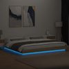 Cama Matrimonial | Cama Para Adultos | Estructura Cama Con Luces Led Madera Roble Sonoma 180x200 Cm Cfw74381