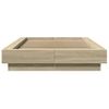 Cama Individual | Cama Para Adultos | Estructura Cama Con Luces Led Madera Roble Sonoma 90x190 Cm Cfw19445