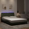 Cama Matrimonial | Cama Para Adultos | Estructura Cama Con Luces Led Terciopelo Gris Claro 120x200 Cm Cfw17966