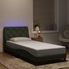 Cama Individual | Cama Para Adultos | Estructura Cama Con Luces Led Terciopelo Gris Claro 90x190 Cm Cfw51637