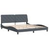 Cama Matrimonial | Cama Para Adultos | Estructura Cama Con Luces Led Terciopelo Gris Oscuro 180x200 Cm Cfw64177