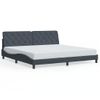 Cama Matrimonial | Cama Para Adultos | Estructura Cama Con Luces Led Terciopelo Gris Oscuro 200x200 Cm Cfw11577