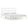 Cama Matrimonial | Cama Para Adultos | Estructura De Cama De Madera Maciza Blanca 180x200 Cm Cfw583276