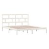 Cama Matrimonial | Cama Para Adultos | Estructura De Cama De Madera Maciza Blanca 180x200 Cm Cfw583276