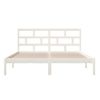 Cama Matrimonial | Cama Para Adultos | Estructura De Cama De Madera Maciza Blanca 180x200 Cm Cfw583276