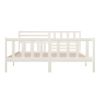 Cama Matrimonial | Cama Para Adultos | Estructura De Cama Madera Maciza Blanca 180x200 Cm Cfw204374