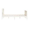 Cama Matrimonial | Cama Para Adultos | Estructura De Cama Madera Maciza Blanca 180x200 Cm Cfw204374