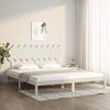 Cama Matrimonial | Cama Para Adultos | Estructura De Cama Madera Maciza Blanca Super King 180x200 Cm Cfw680845