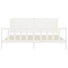 Cama Matrimonial | Cama Para Adultos | Estructura Cama De Matrimonio Con Cabecero Madera Maciza Blanco Cfw429705