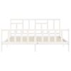 Cama Matrimonial | Cama Para Adultos | Estructura Cama De Matrimonio Con Cabecero Madera Maciza Blanco Cfw652953