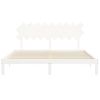 Cama Matrimonial | Cama Para Adultos | Estructura Cama De Matrimonio Con Cabecero Madera Maciza Blanco Cfw355030