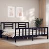 Cama Matrimonial | Cama Para Adultos | Estructura Cama De Matrimonio Con Cabecero Madera Maciza Negro Cfw417470