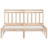 Cama Matrimonial | Cama Para Adultos | Estructura De Cama Doble De Madera Maciza 135x190 Cm Cfw656115