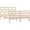 Cama Matrimonial | Cama Para Adultos | Estructura De Cama Doble De Madera Maciza 4ft6 135x190 Cm Cfw348350