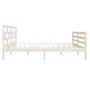 Cama Matrimonial | Cama Para Adultos | Estructura De Cama Madera Maciza Blanco 120x190 Cm Cfw627193