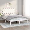 Cama Matrimonial | Cama Para Adultos | Estructura Cama Pequeña Doble Madera Maciza Blanco 120x190 Cm Cfw929711