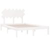 Cama Matrimonial | Cama Para Adultos | Estructura Cama Pequeña Doble Madera Maciza Blanco 120x190 Cm Cfw929711