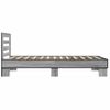 Cama Individual | Cama Para Adultos | Estructura Cama Madera Ingeniería Metal Gris Sonoma 100x200 Cm Cfw87583