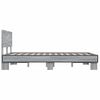 Cama Matrimonial | Cama Para Adultos | Estructura Cama Madera Ingeniería Metal Gris Sonoma 120x190 Cm Cfw16728